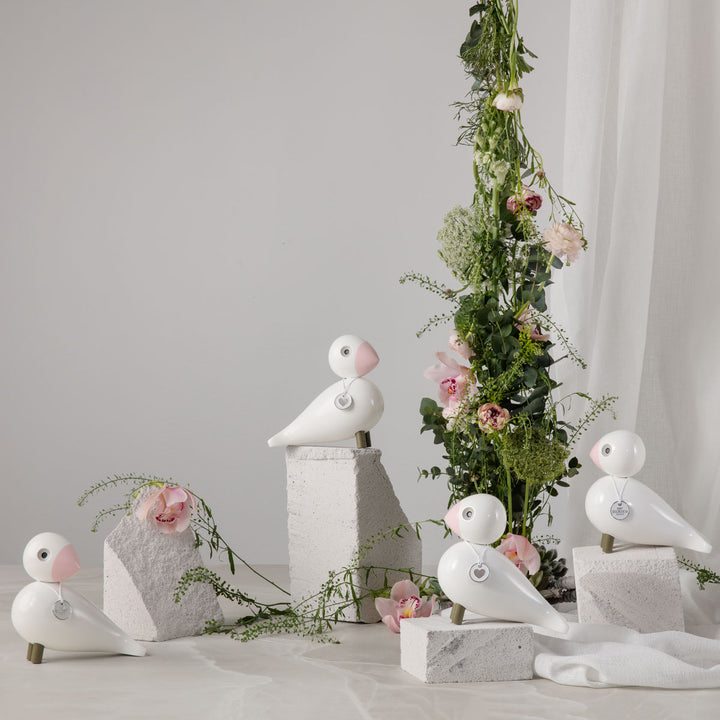 Kay Bojesen Singvogel Love Weiß / Rosa