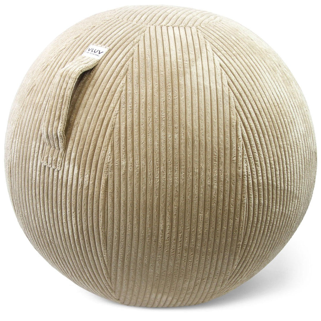 VLUV Sitzball BOL VLIP Beige mit Griff und Breitcordbezug