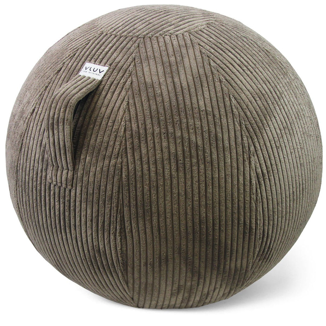 VLUV Sitzball BOL VLIP Nougatbraunmit Griff und Breitcordbezug