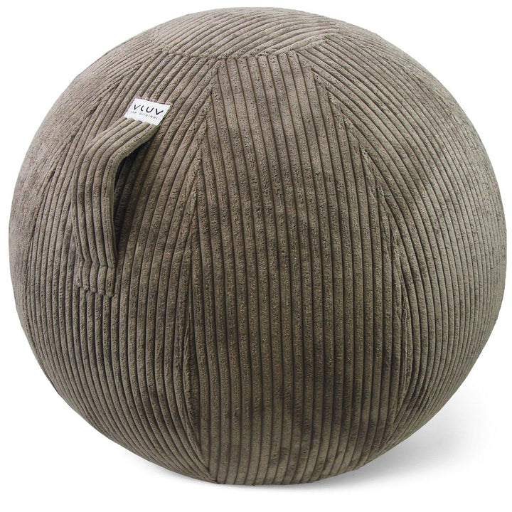 VLUV Sitzball BOL VLIP Nougatbraunmit Griff und Breitcordbezug