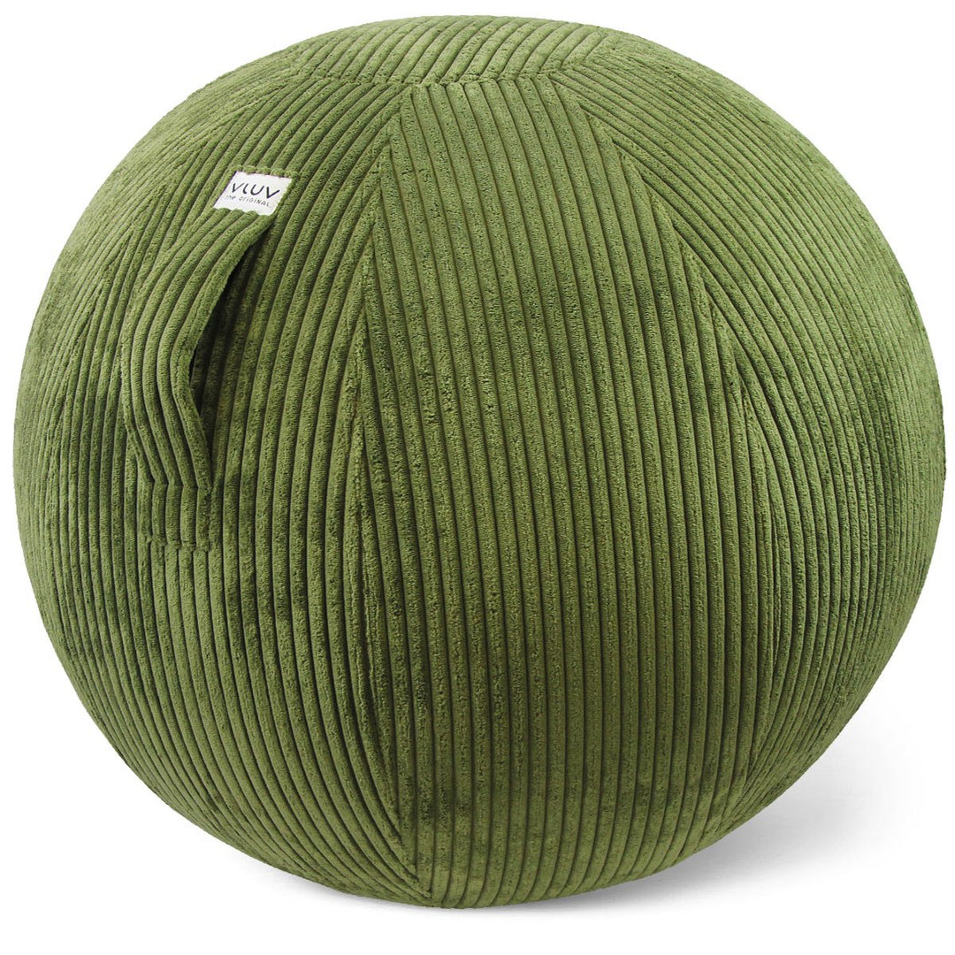 VLUV Sitzball BOL VLIP Olive mit Griff und Breitcordbezug