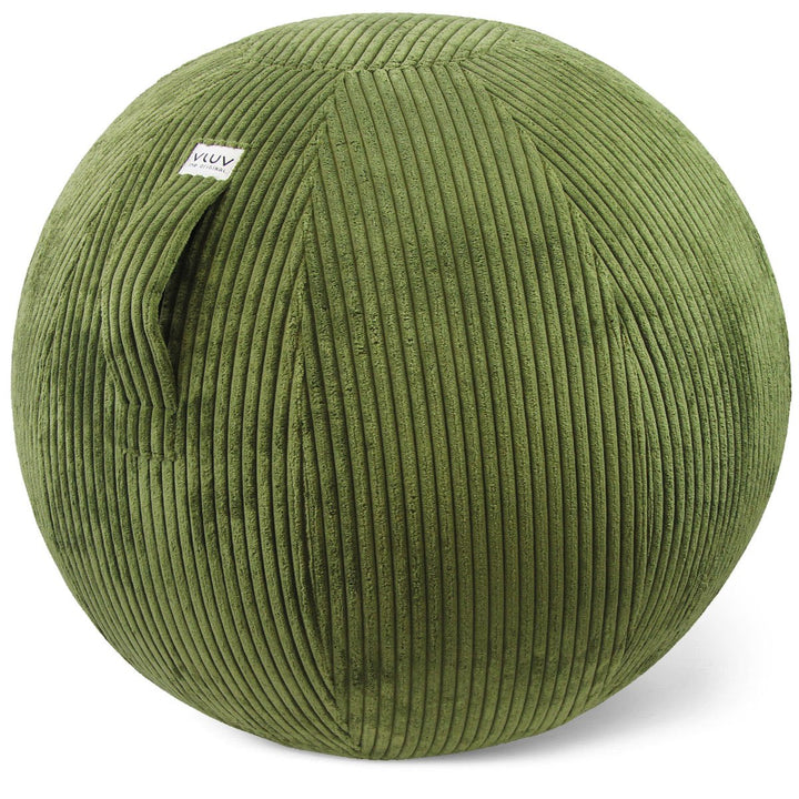 VLUV Sitzball BOL VLIP Olive mit Griff und Breitcordbezug