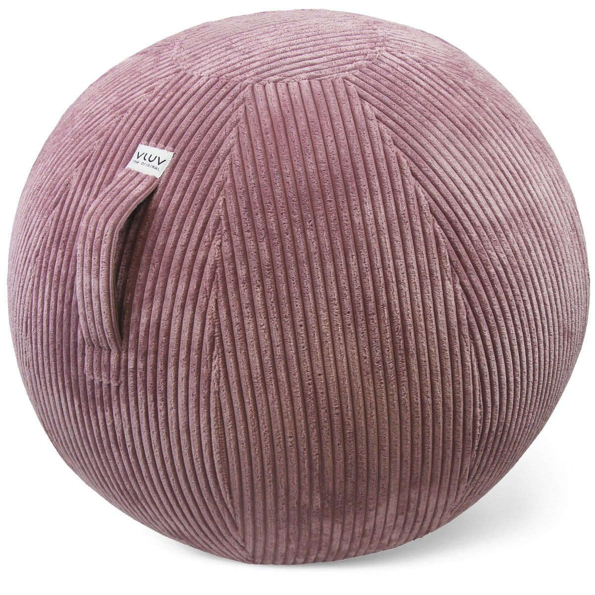 VLUV Sitzball BOL VLIP Rosewood mit Griff und Breitcordbezug