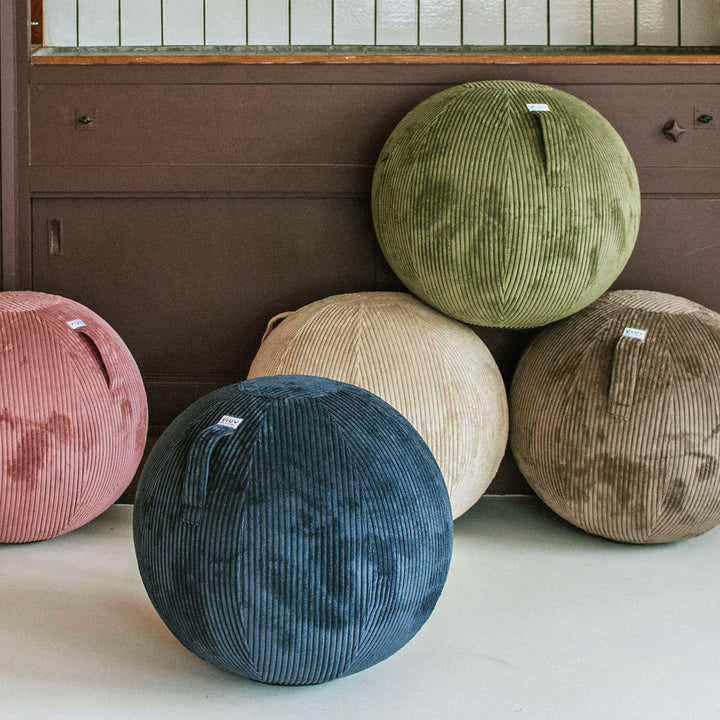 VLUV Sitzball BOL VLIP mit Griff und Breitcordbezug alle 5 Farben