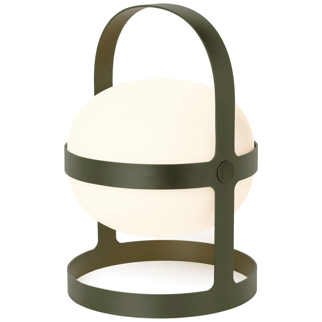 Rosendahl Soft Spot Solar Leuchte Olivgrün 34 cm beleuchtet