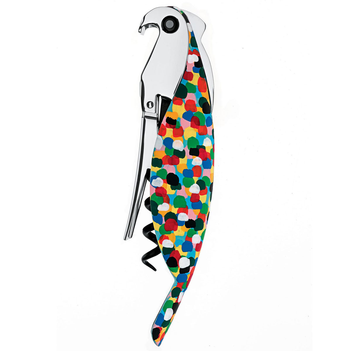 Alessi Sommelier Parrot Proust in Form eines bunten Papagei