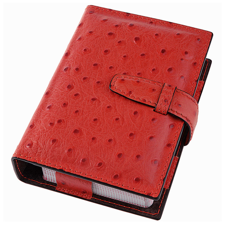 GioBagnara Spielkarten Etui Jolly Geprägtes Leder Rot