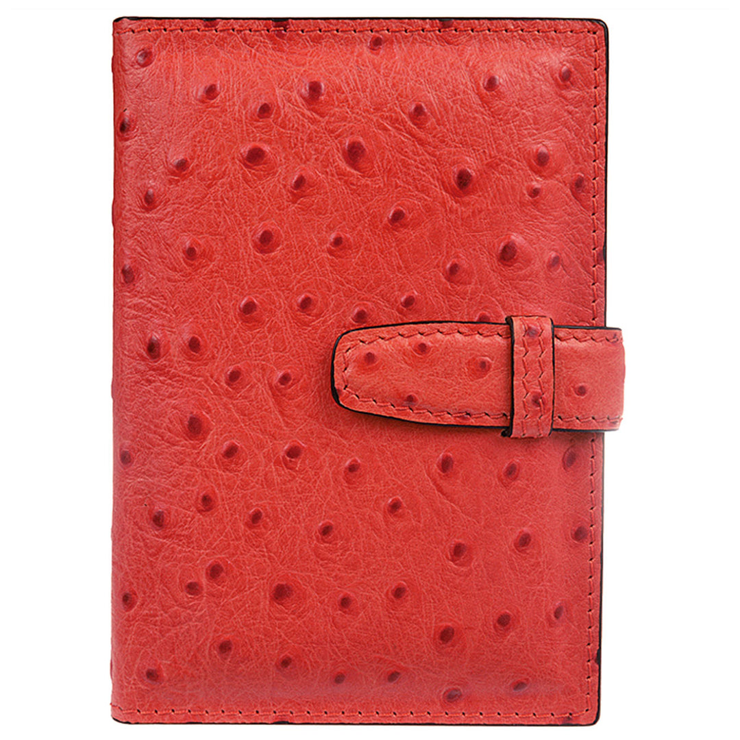 GioBagnara Spielkarten Etui Jolly Geprägtes Leder Rot