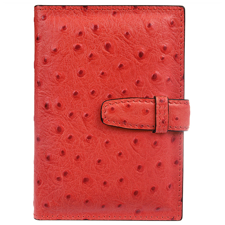 GioBagnara Spielkarten Etui Jolly Geprägtes Leder Rot