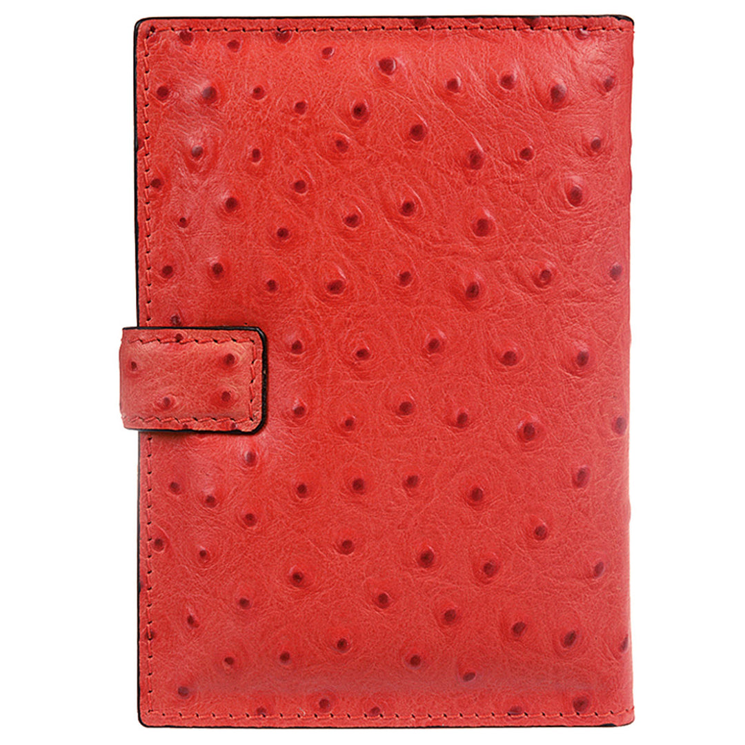 GioBagnara Spielkarten Etui Jolly Geprägtes Leder Rot