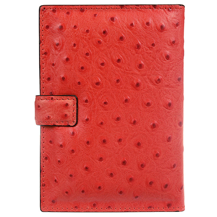 GioBagnara Spielkarten Etui Jolly Geprägtes Leder Rot