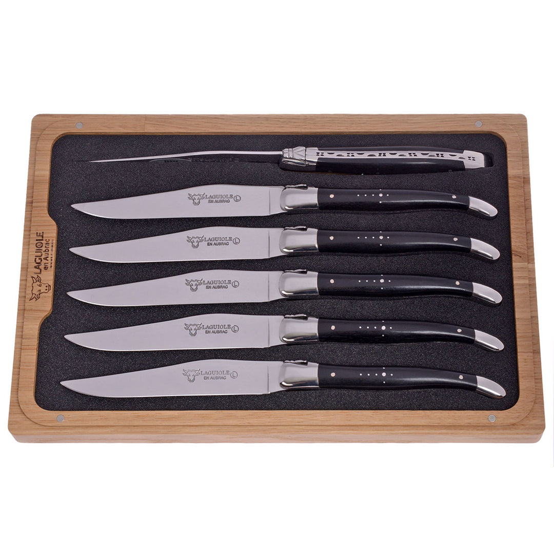 LAGUIOLE en Aubrac Steakmesser Set Ebenholz