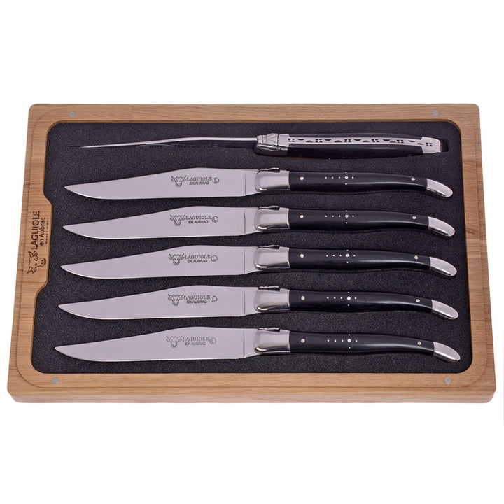 LAGUIOLE en Aubrac Steakmesser Set Ebenholz