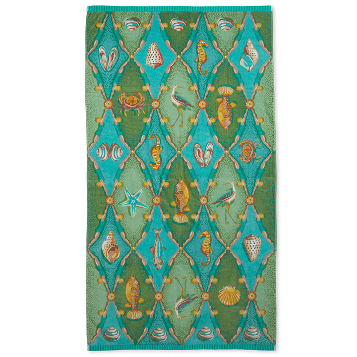 Pip Studio Strandtuch Little Sea Grün 100 x 180 cm