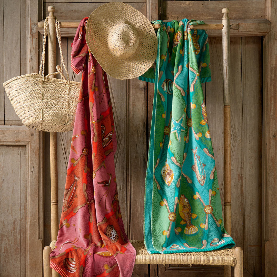 Pip Studio Strandtuch Little Sea Grün 100 x 180 cm