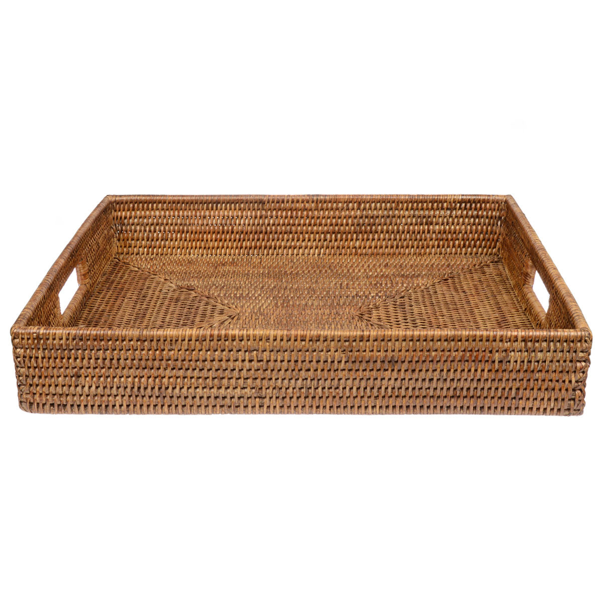 Fiolini Rattan Tablett Rechteckig antiique brown