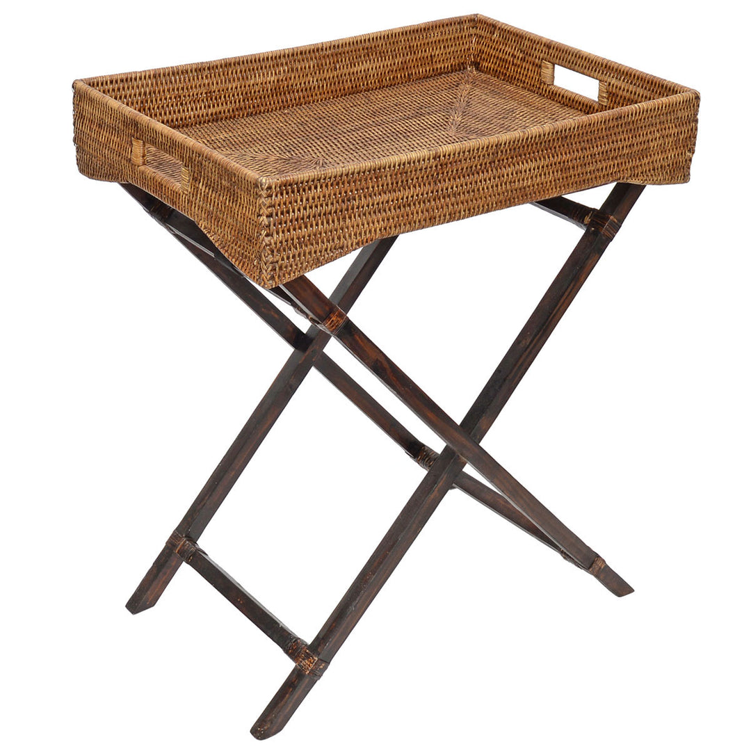 Fiolini Tabletttisch Rattan Antique Brown