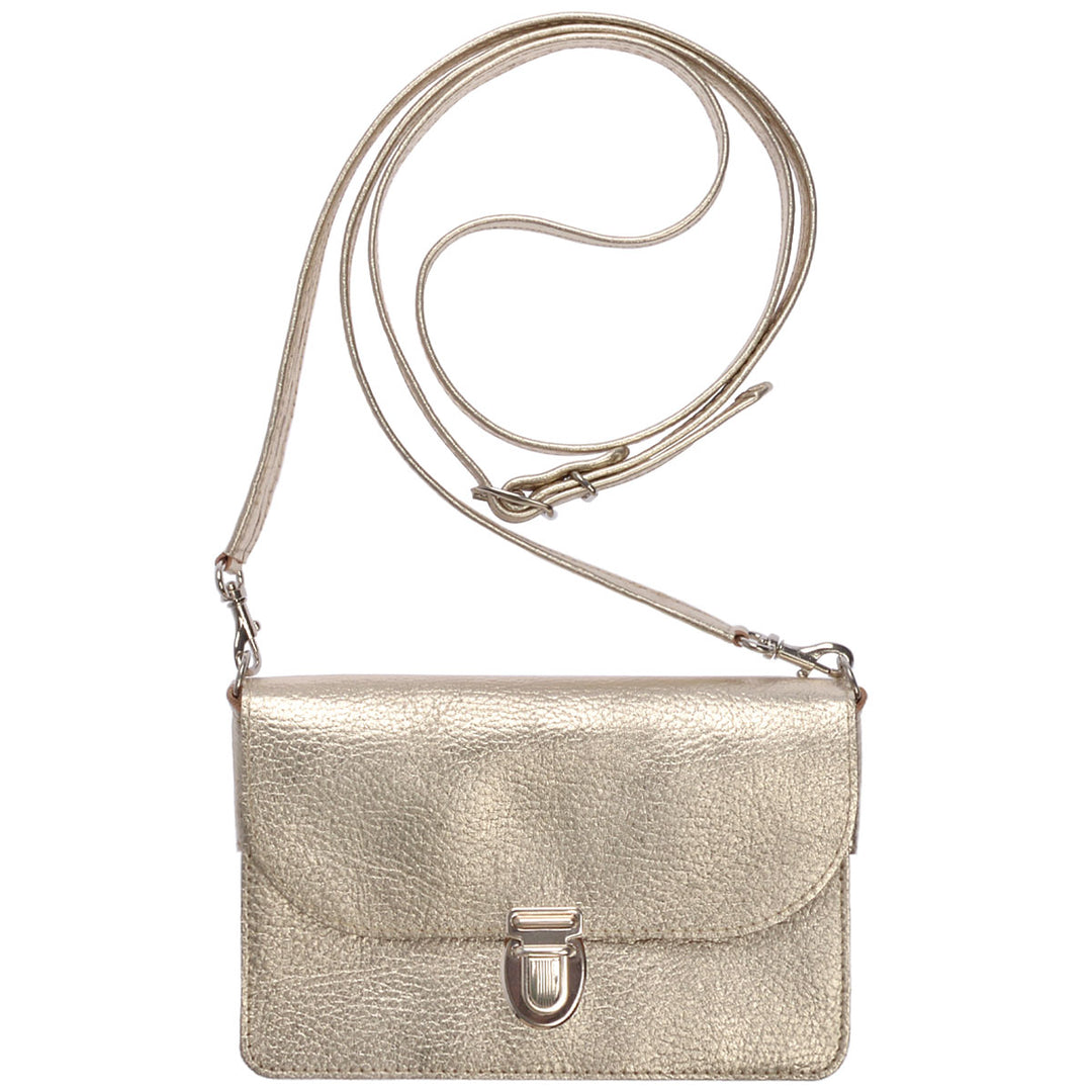 Papoutsi Umhänge Geldbörse Borsa XL Champagner