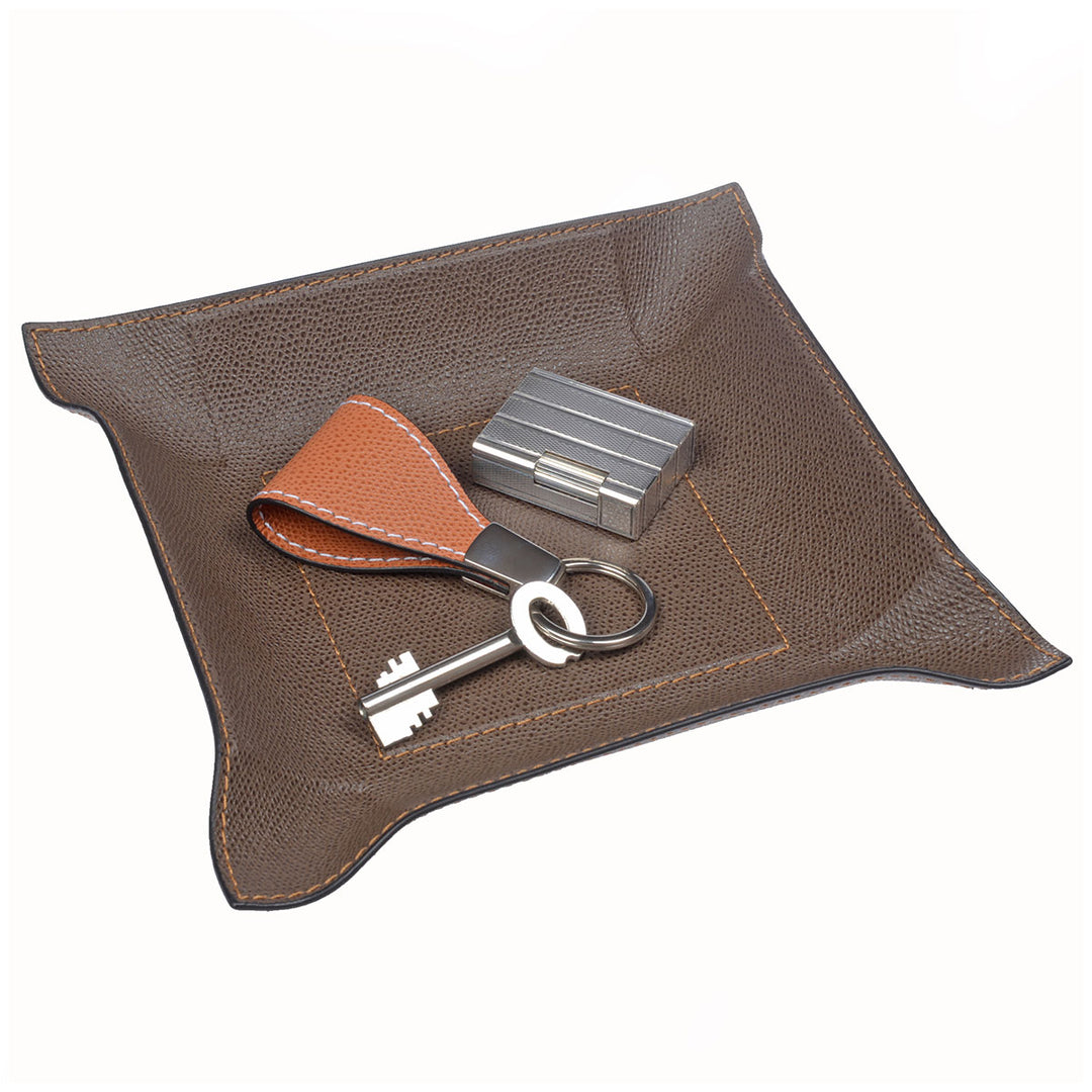 GioBagnara Taschenleerer Jack Leder Braun mit Kontrastnaht