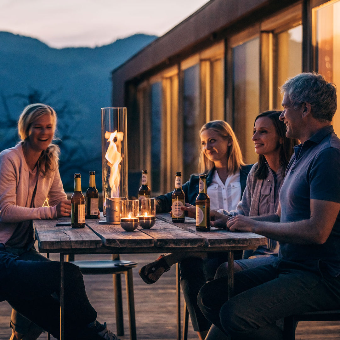 Höfats Tischfeuer SPIN 120 Silber