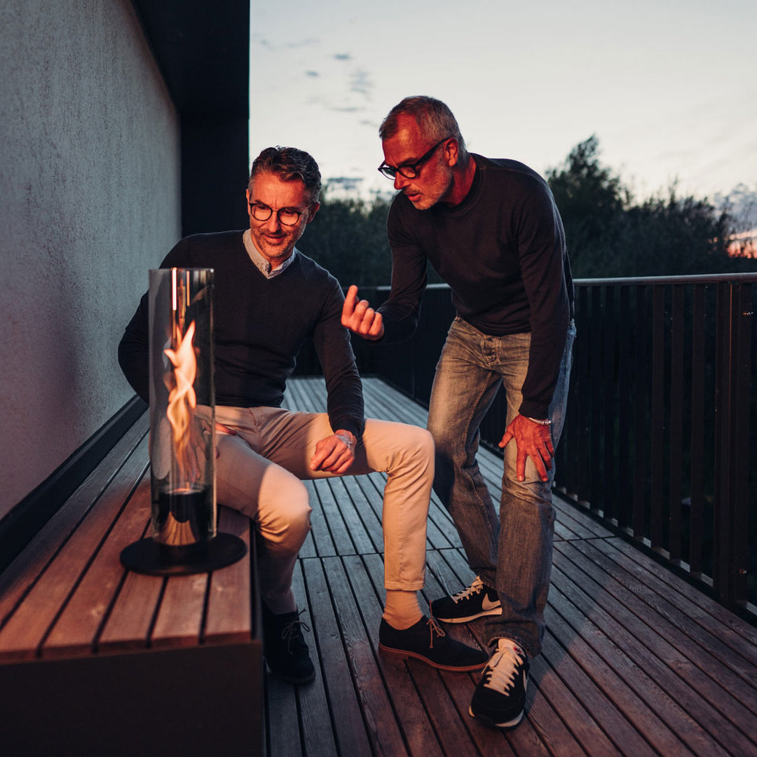 Höfats Tischfeuer SPIN 90 Schwarz