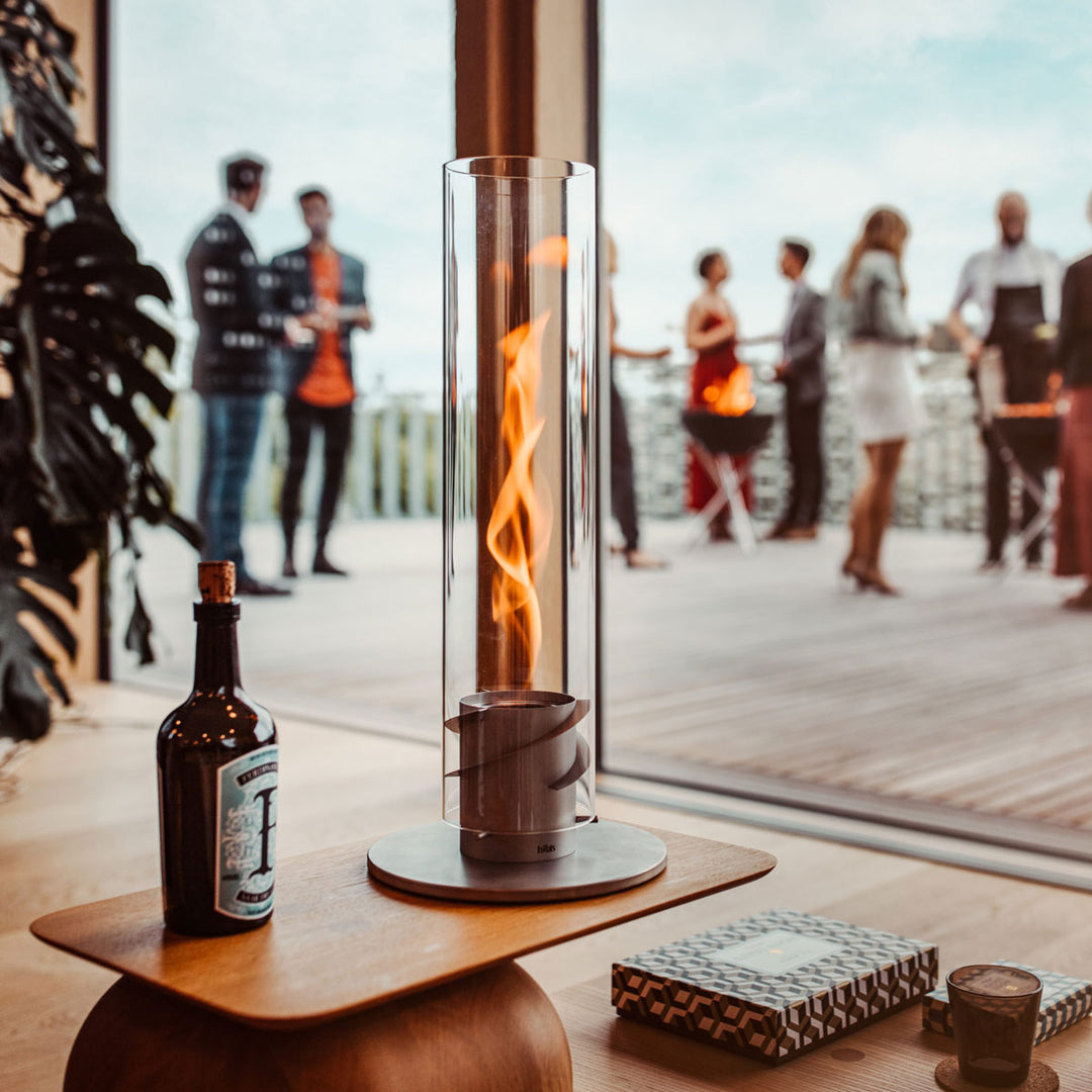 Höfats Tischfeuer SPIN 90 Silber