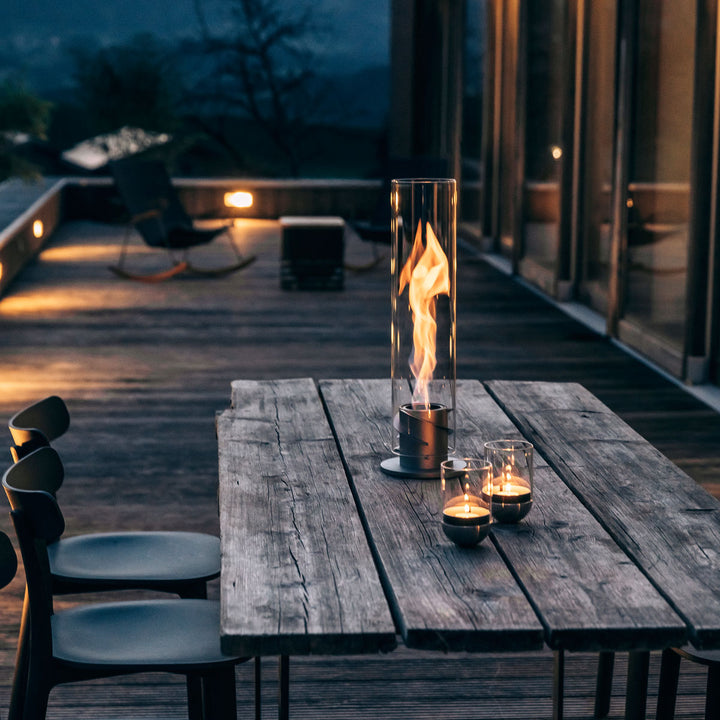 Höfats Tischfeuer SPIN 90 Silber