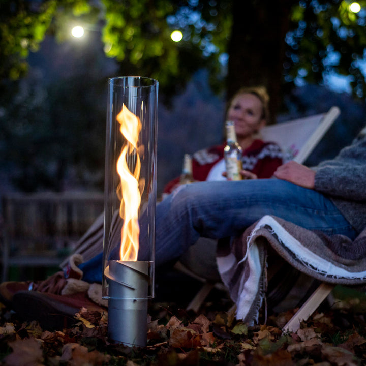 Höfats Tischfeuer SPIN 90 Silber