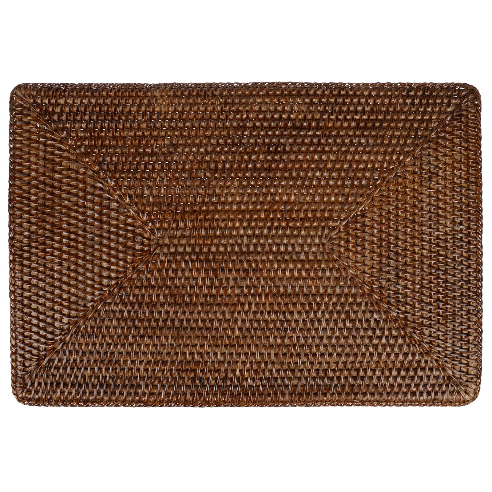 Fiolini Tischset Rattan Rechteckig 46x31 cm mit geflochtenem Rand