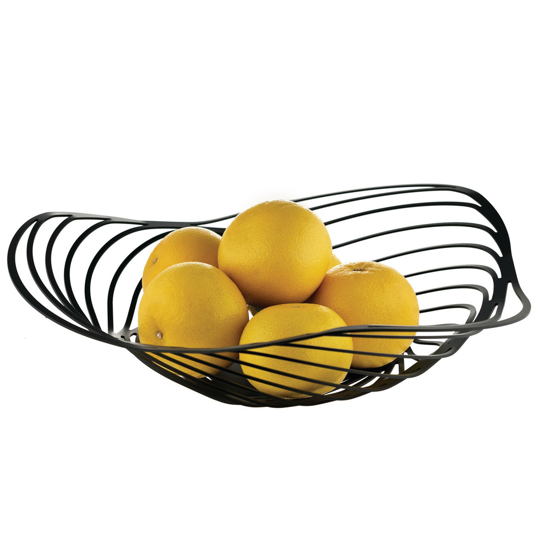 Alessi Trinity Schale Schwarz 43 cm mit Orangen