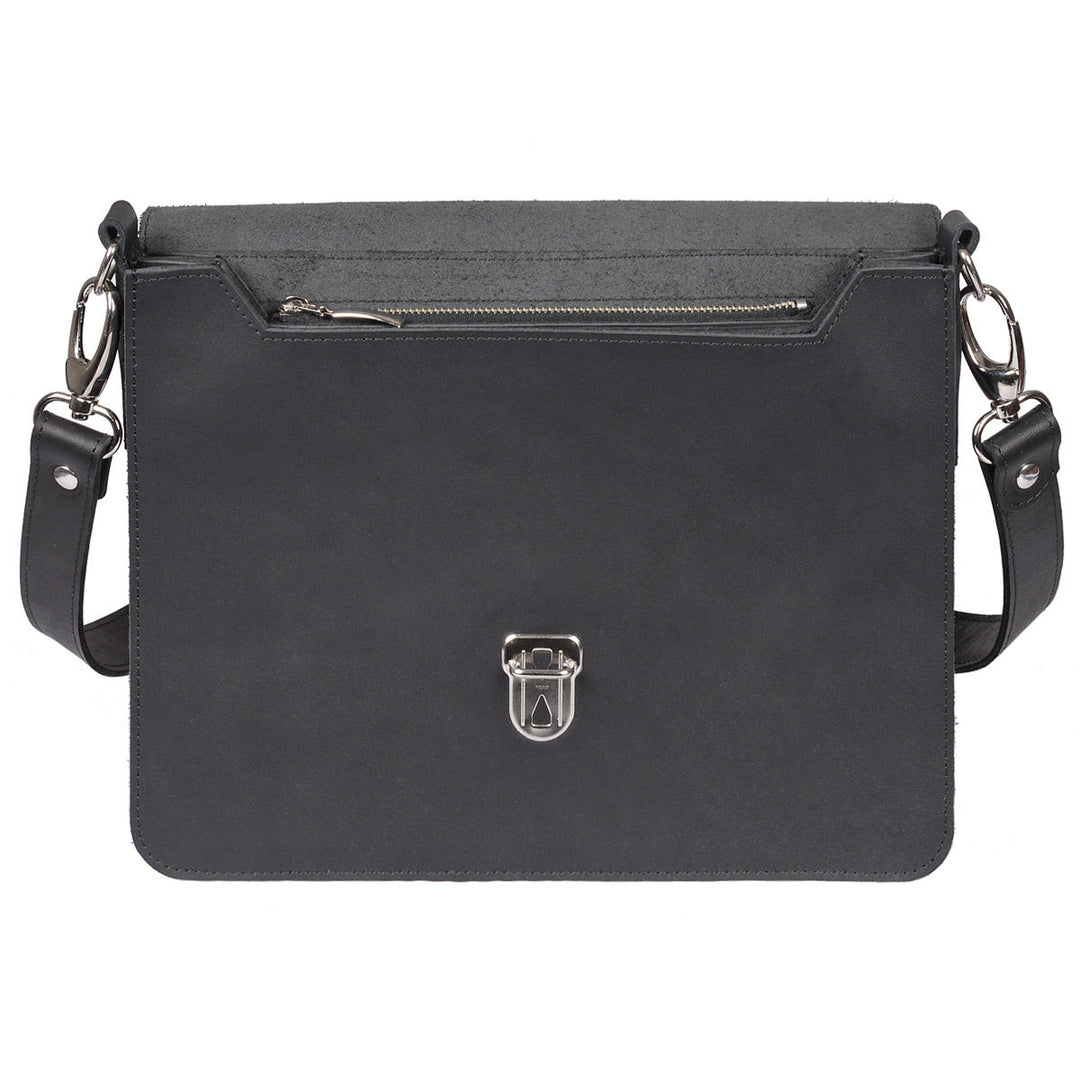 Papoutsi Umhängetasche Borsa HC Leder Schwarz