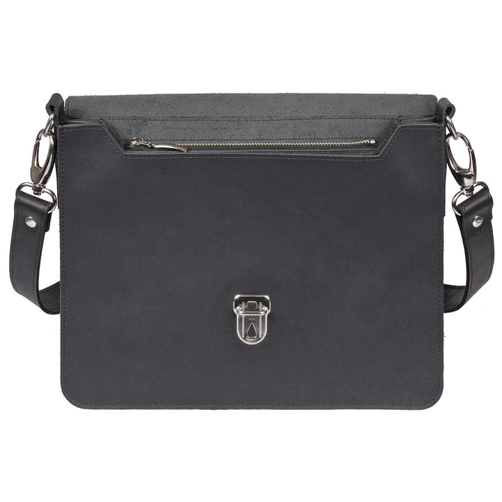 Papoutsi Umhängetasche Borsa HC Leder Schwarz