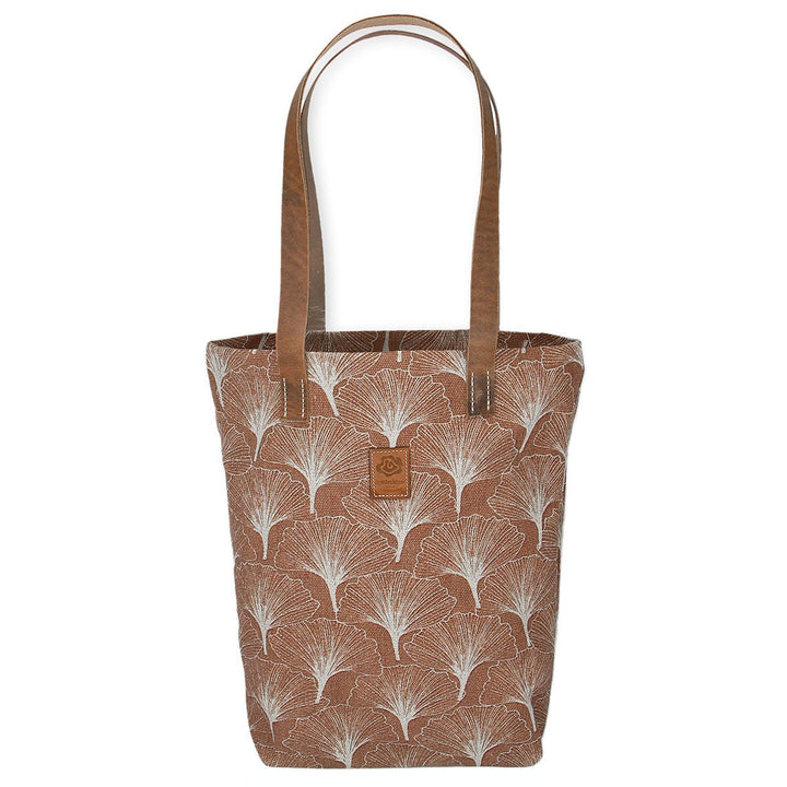 Umhängetasche Gingko-Bag Farbe terracotta mit langen Lederhenkel von Dorothee Lehnen 