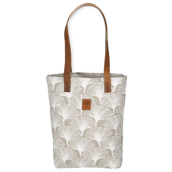 Umhängetasche Gingko-Bag weiss mit langen Lederhenkel von Dorothee Lehnen 