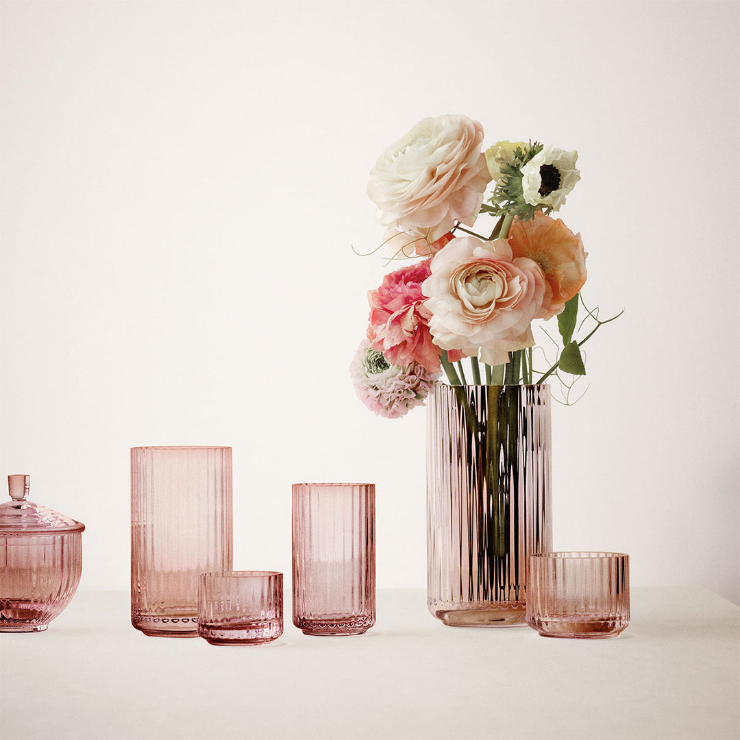 Lyngby Vase Glas burgundy