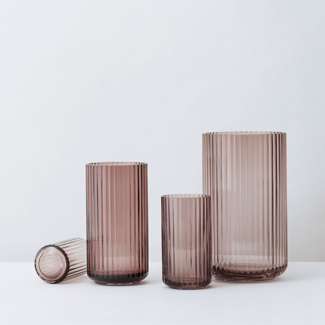 Lyngby Vase Glas burgundy
