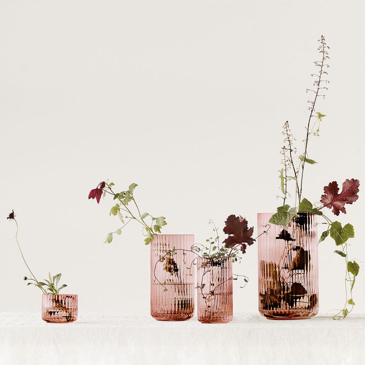 Lyngby Vase Glas burgundy