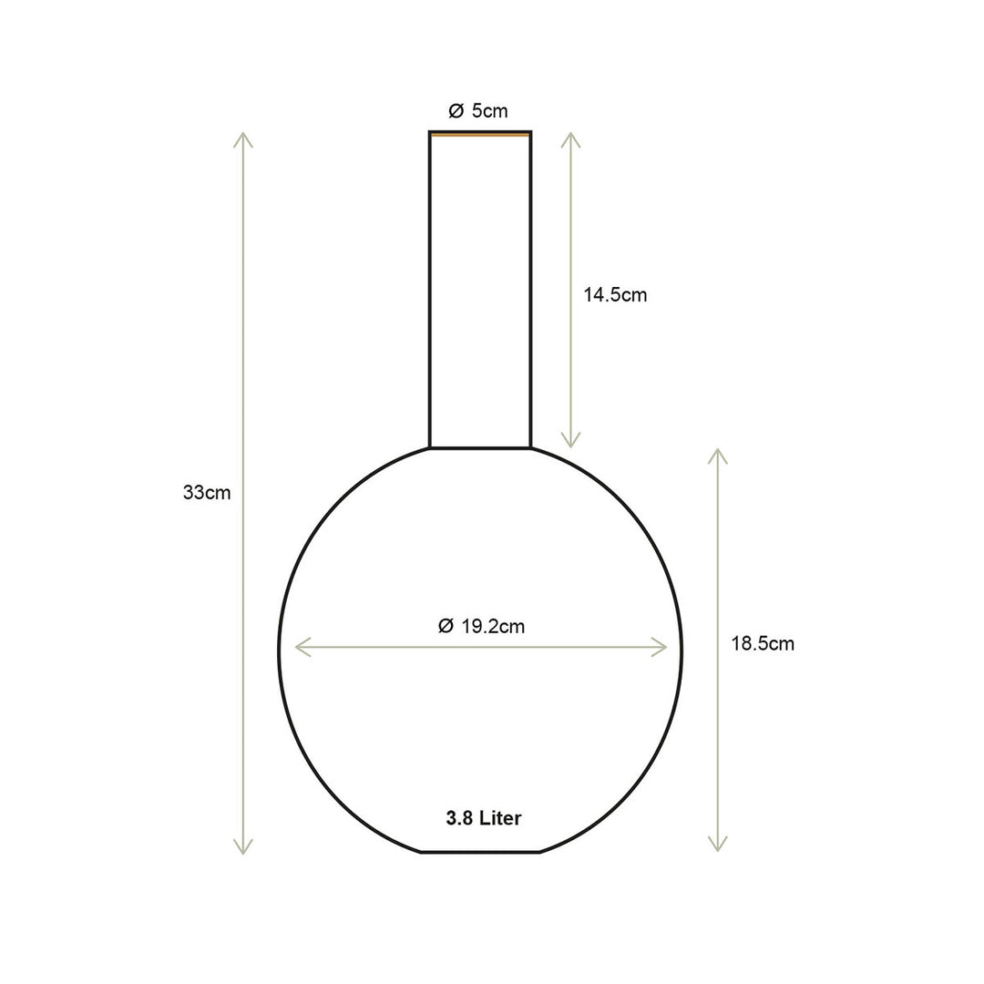 Pip Studio Vase Metal Blue 19 x 33 cm