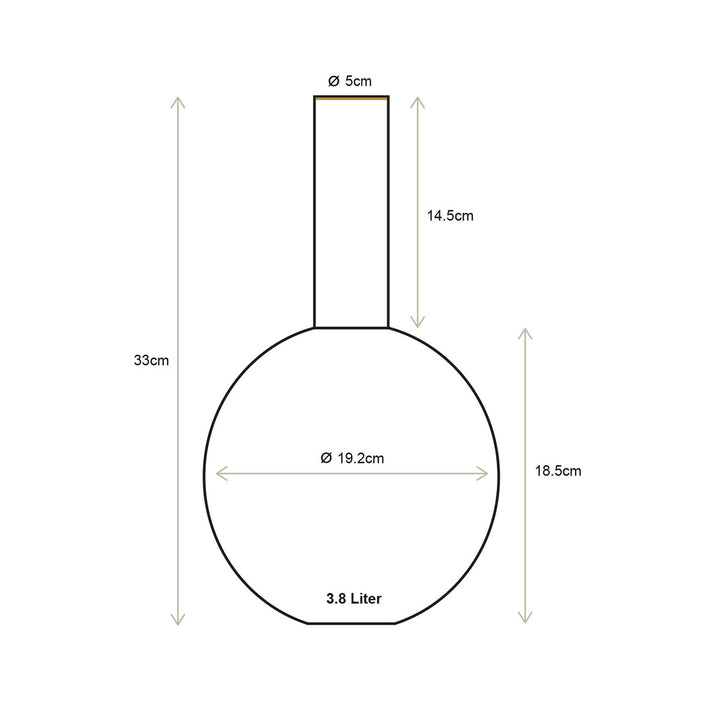 Pip Studio Vase Metal Blue 19 x 33 cm