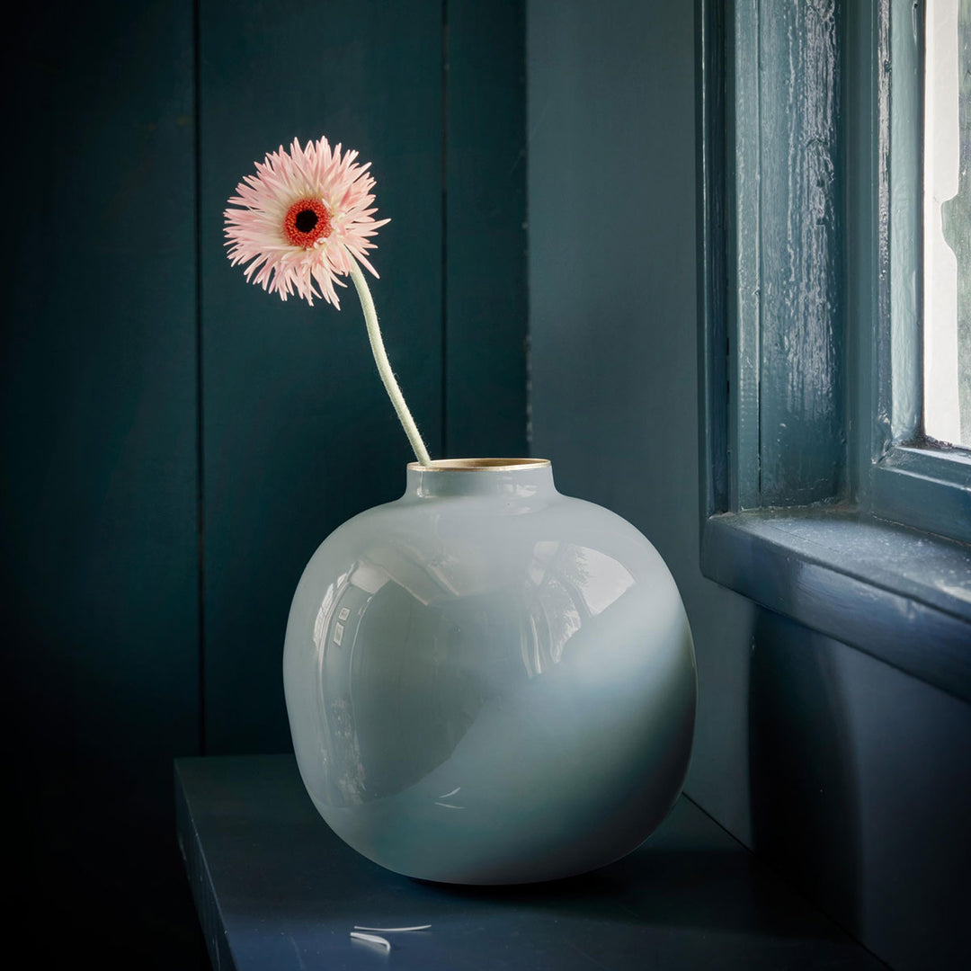 Pip Studio Vase Metal Light Blue 23 cm