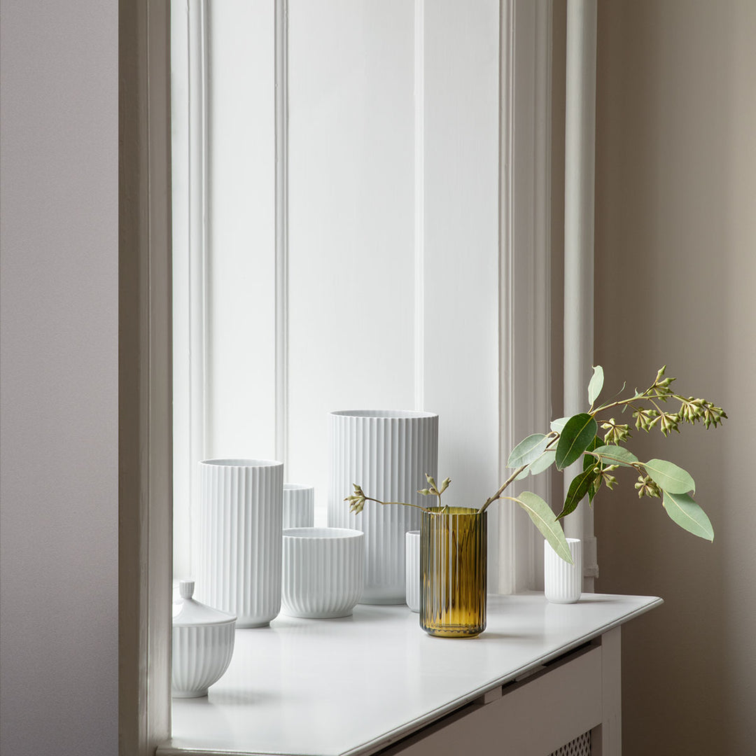 Lyngby Vase Porzellan Weiß