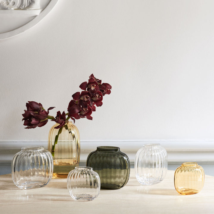 Holmegaard Vase Primula Oval Amber 12,5cm