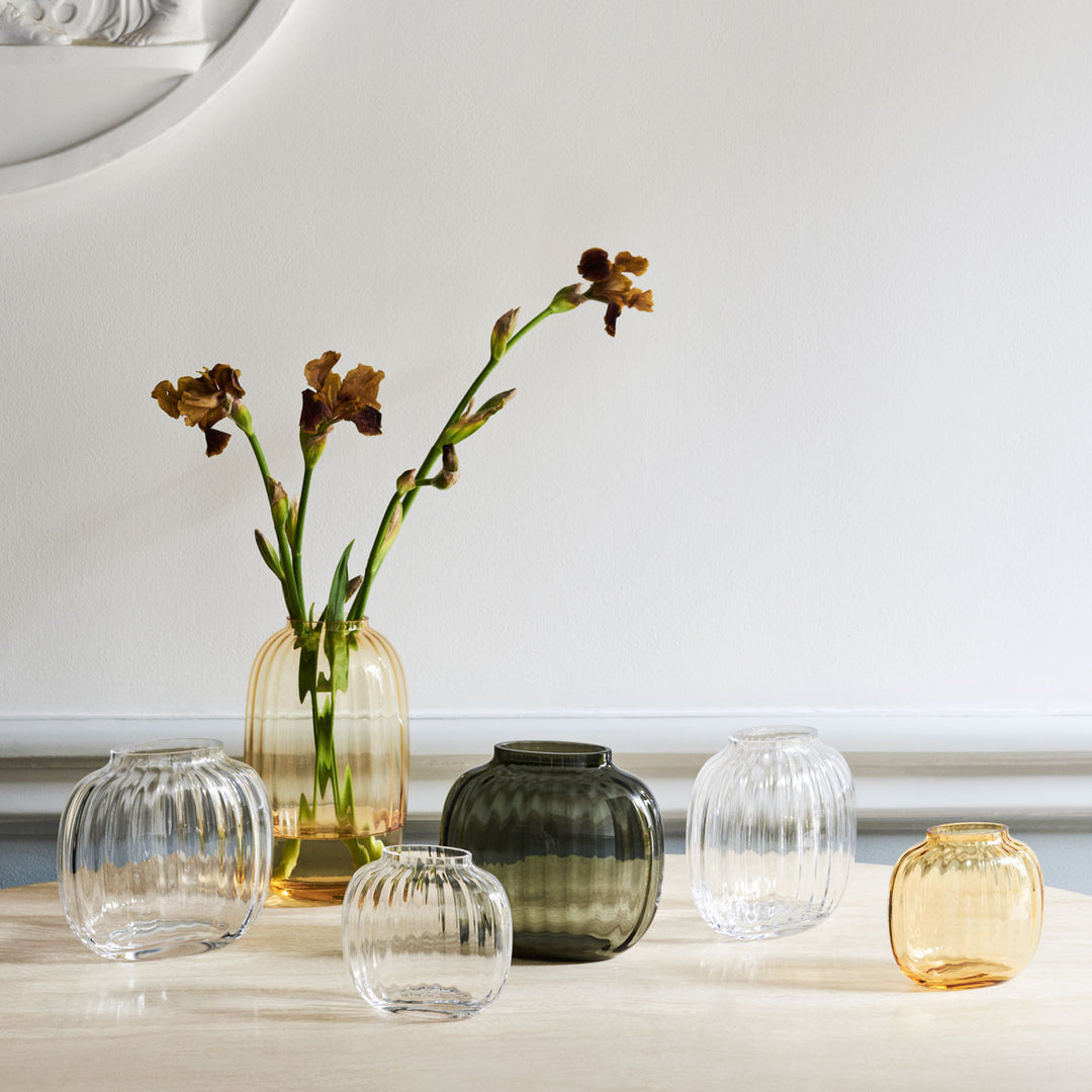 Holmegaard Vase Primula Oval Amber 12,5cm