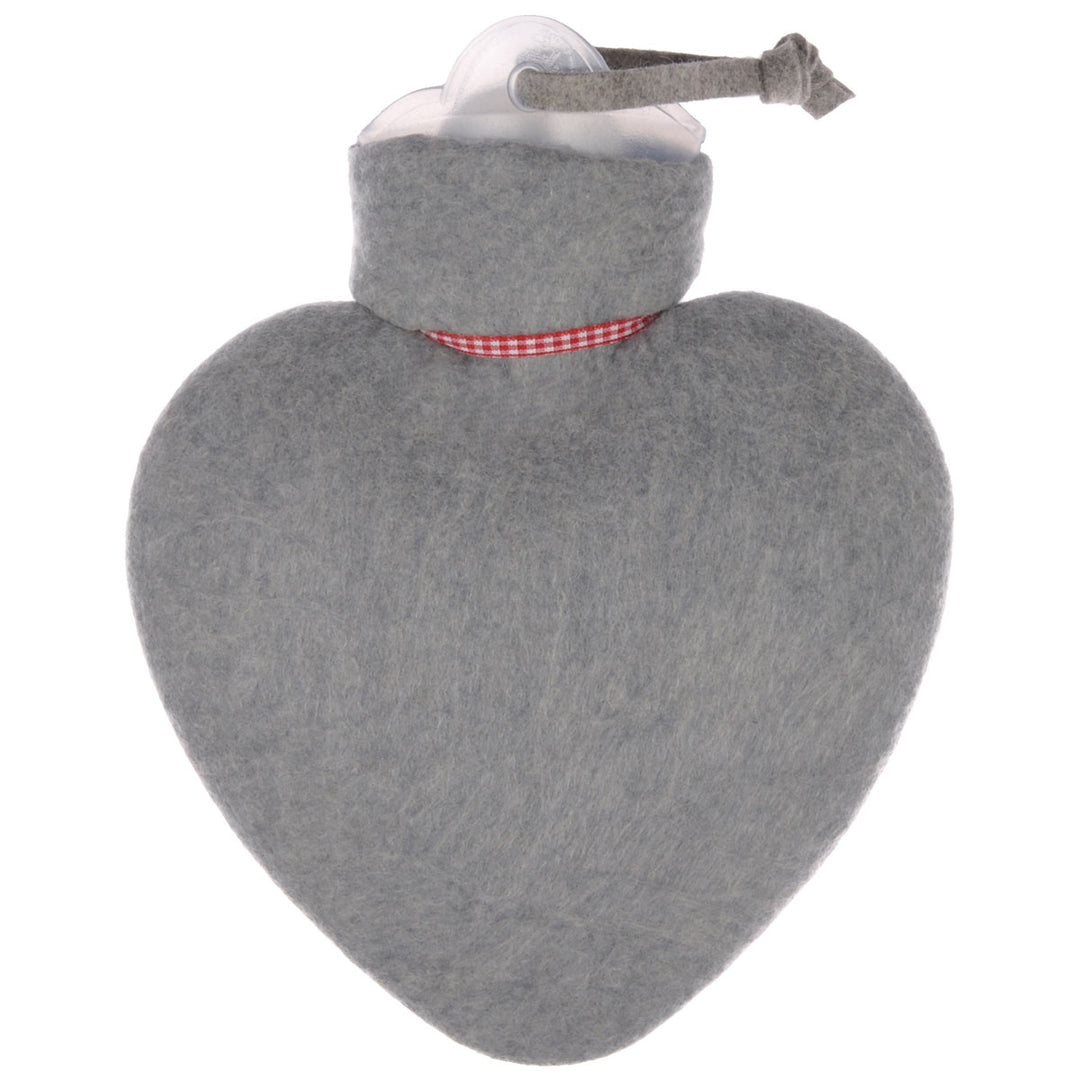 Dorothee Lehnen Herzwärmflasche Grau Schneeflockenmotiv Weiß