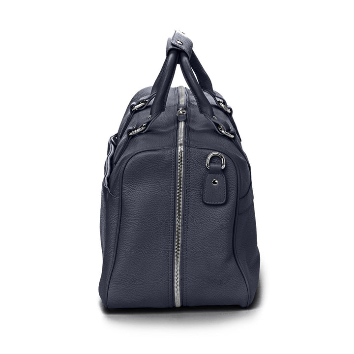 Keine Schwester Leder Weekender Packbar Nachtblau Seitenansicht