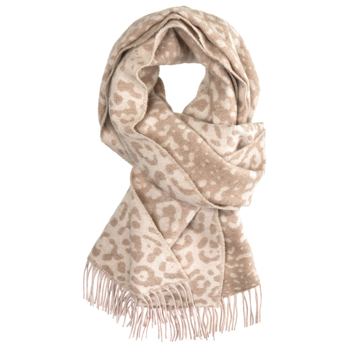 Eagle Products Kaschmirschal LEO mit Leopardenmuster natur ecru