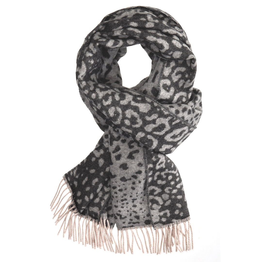 Eagle Products Kaschmirschal LEO mit Leopardenmuster schwarz hellgrau