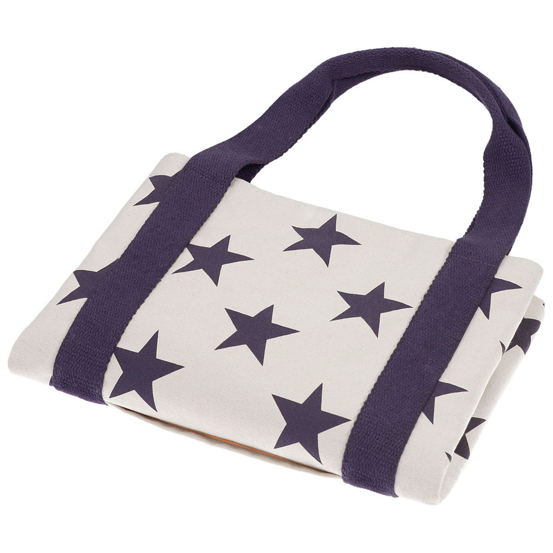 Fiolini XXL Strandtasche Stars Ecru / Blau