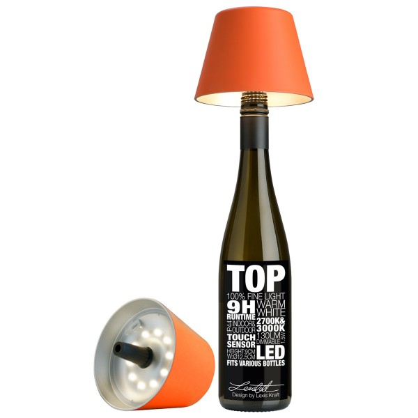 Sompex Akku LED Tischleuchte Top Orange
