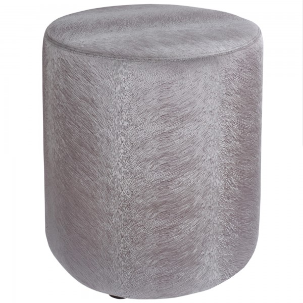 pouf silber / grau stoff de kussenfabriek